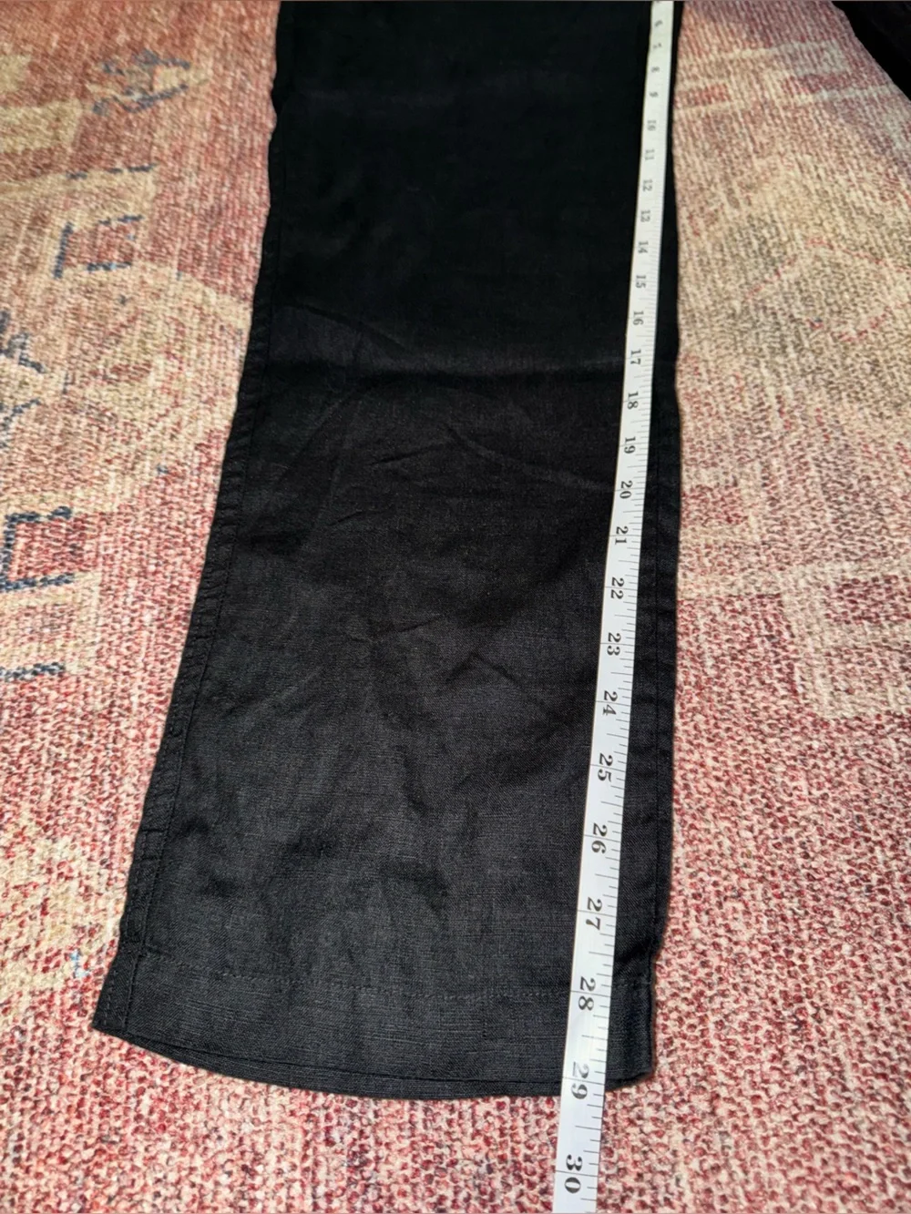 Quince European linen black drawstring beach pants size small like new